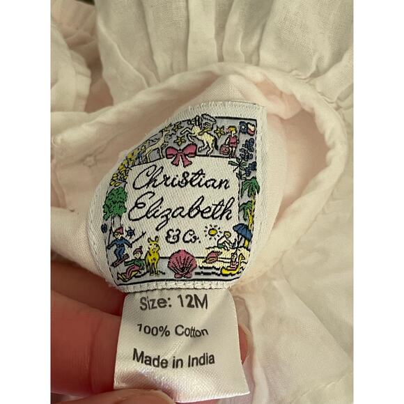 Christian Elizabeth and Co Smocked 12 month pink outfit - Picture 3 of 5